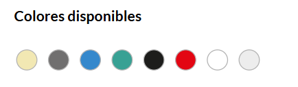 Colores disponibles INECA